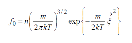 Равновесное состояние газа описывается абсолютным Максвелловским распределением